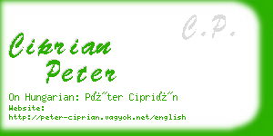 ciprian peter business card
